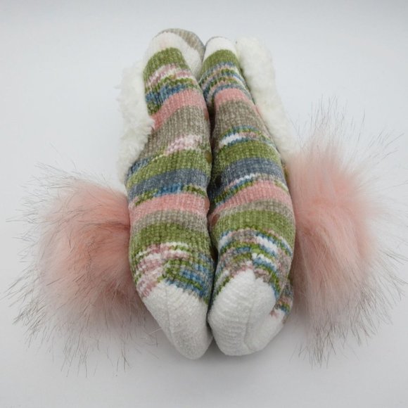 Fuzzy Babba women's pom pom slipper socks - Picture 2 of 8